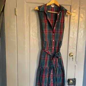J. Crew Factory Tartan Shirt Dress